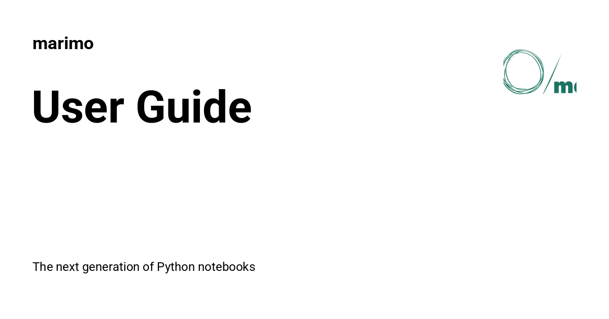 User Guide - marimo