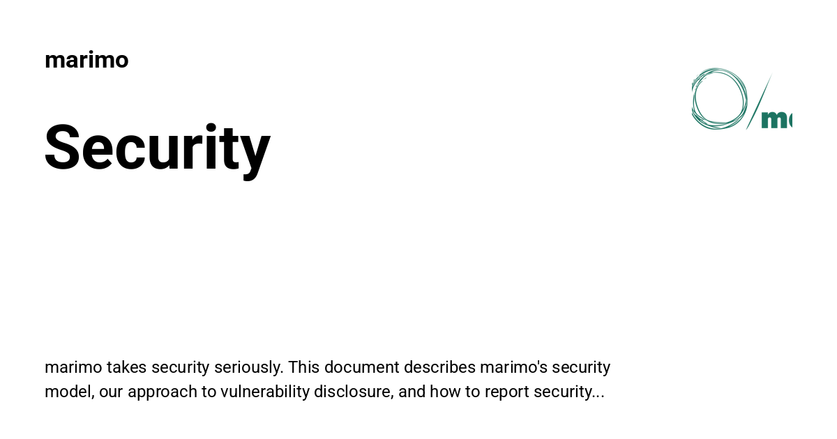 Security - marimo